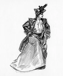 En Gibson Girl, ca 1902